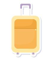 gele trolley koffer vector