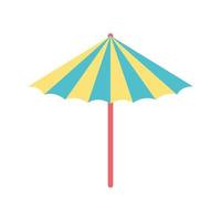 gestreepte paraplu vlakke stijl icoon vector design