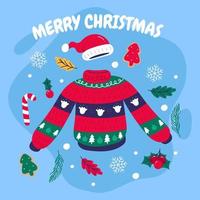 kerst lelijke trui vector