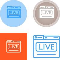 live stream vector icoon