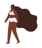 Afro-Amerikaanse vrouw in ondergoed vector