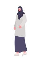 vrouw gekleed in hijab en witte schoenen vector