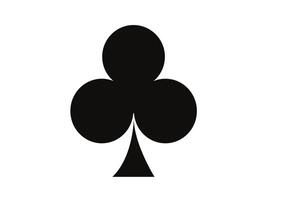 Clubs symbool, logo zwart vlak, Aan wit achtergrond geïsoleerd vector