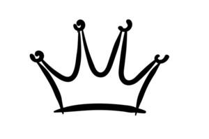de koning kroon symbool, icoon, zwart vlak, Aan wit achtergrond geïsoleerd vector