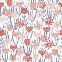 gemakkelijk gestileerde bloemen mengen naadloos patroon. voorjaar ontwerp voor kleding stof, huis textiel, omslag, omhulsel papier vector