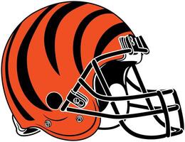 de oranje helm van de Cincinnati Bengalen Amerikaans Amerikaans voetbal team vector