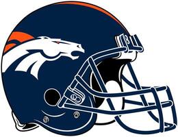 de blauw helm van de denver broncos Amerikaans Amerikaans voetbal team vector