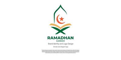 Islamitisch en Ramadhan kareem logo ontwerp voor grafisch ontwerper en web ontwikkelaar vector