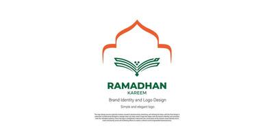 Islamitisch en Ramadhan kareem logo ontwerp voor grafisch ontwerper en web ontwikkelaar vector