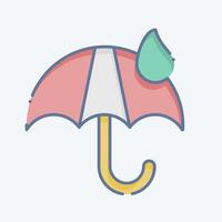 icoon eco paraplu. verwant naar ecologie symbool. tekening stijl. gemakkelijk ontwerp bewerkbaar. gemakkelijk illustratie vector