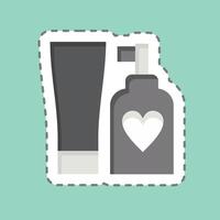 sticker lijn besnoeiing room. verwant naar melk en drinken symbool. gemakkelijk ontwerp bewerkbaar. gemakkelijk illustratie vector