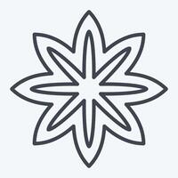icoon ster anijs. verwant naar kruid symbool. lijn stijl. gemakkelijk ontwerp bewerkbaar. gemakkelijk illustratie vector