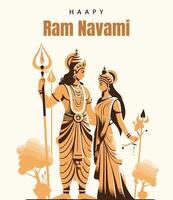 RAM navami sociaal media sjabloon vector