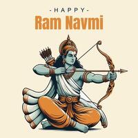 RAM navami sociaal media sjabloon vector