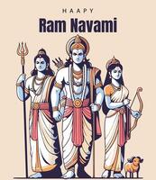 RAM navami sociaal media sjabloon vector