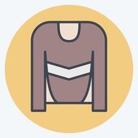 icoon hockey Jersey. verwant naar hockey sport- symbool. kleur maat stijl. gemakkelijk ontwerp bewerkbare vector