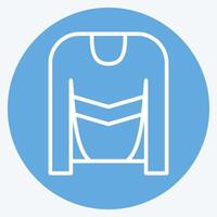 icoon hockey Jersey. verwant naar hockey sport- symbool. blauw ogen stijl. gemakkelijk ontwerp bewerkbare vector