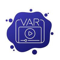 var video assistent scheidsrechter lijn icoon vector