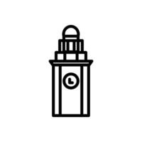 klok toren icoon in vector. logotype vector