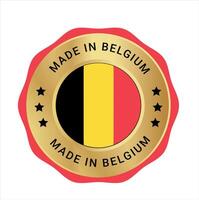 gemaakt in belgie vector logo. belgie vlag logo