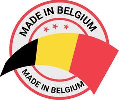 gemaakt in belgie vector logo. belgie vlag logo