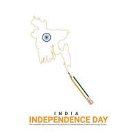 onafhankelijkheid dag van Indië. onafhankelijkheid dag creatief ontwerp voor sociaal media post vector