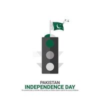 vector onafhankelijkheid dag van Pakistan ontwerp, creatief advertenties, 3d illustratie