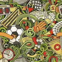 tekenfilm doodles Amerikaans voetbal naadloos patroon vector