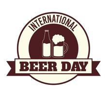 internationale bierdag badge vector