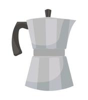 koffie moka pot op witte achtergrond vector