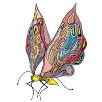 vector decoratief insect vlinder