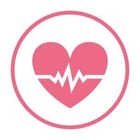 hart-app voor elektrocardiogram vector