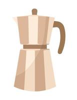 koffie moka pot op witte achtergrond vector