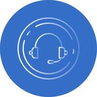 muziek- helling lijn cirkel icoon vector