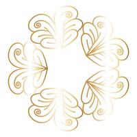 ornament in bloemvormig gouden vectorontwerp vector
