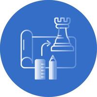 strategie helling lijn cirkel icoon vector