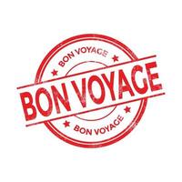 Bon Voyage Rubberstempel. vector