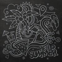 doodles abstract decoratief zomer vector achtergrond