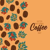 koffie dag poster vector