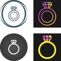 diamant ring vector icoon