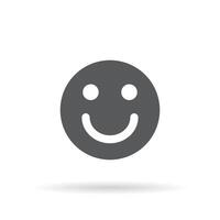 glimlach gezicht emoticon icoon vector geïsoleerd Aan wit achtergrond. gelukkig karakter teken symbool