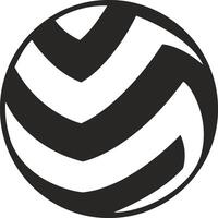 volleybal bal silhouet. zwart en wit volleybal bal clip art geïsoleerd. vector