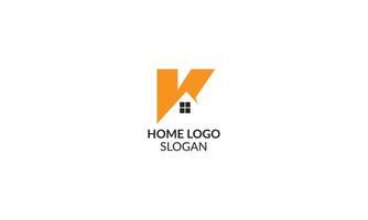 aanvankelijk h met een huis logo ontwerp. vector