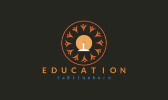 onderwijs logo ontwerp met modern concept. icoon onderwijs vector illustratie.