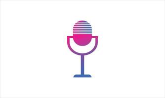 podcasten. platte vectorillustratie, pictogram, logo ontwerp op witte achtergrond. vector