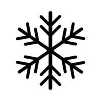 sneeuwvlok icoon. Kerstmis en winter thema. gemakkelijk sneeuw vlak zwart illustratie Aan wit achtergrond. eps 10 vector