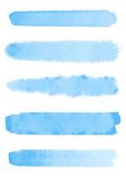 verzameling van pastel blauw waterverf borstel beroertes vector