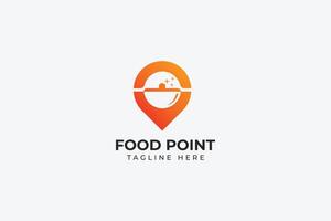 voedsel punt minimaal logo vector