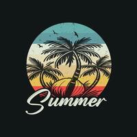 vector zomer t overhemd ontwerp