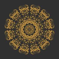 luxe bloemen Indisch Arabisch mandala ontwerp premie vector